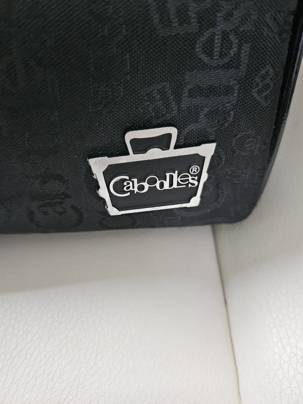 Caboodles Black Logo Jacquard Cosmetic Duffel